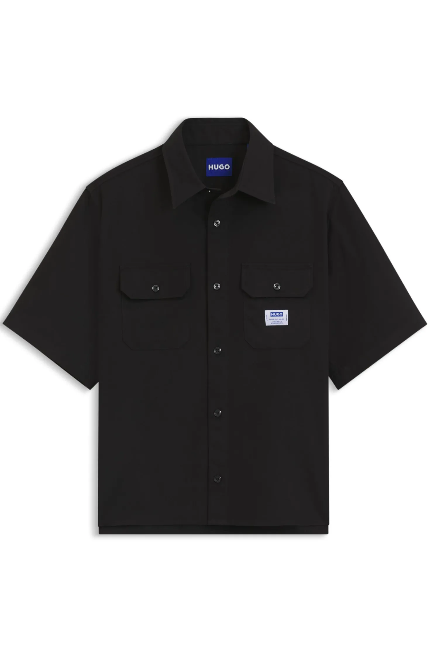 Oversized-fit shirt in cotton twill