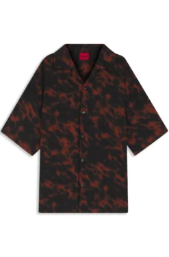 Oversized-fit shirt with digital print