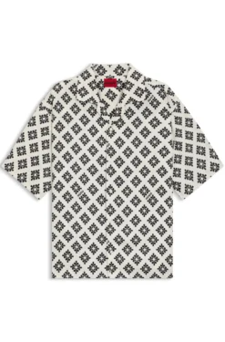 Oversized-fit shirt with statement print