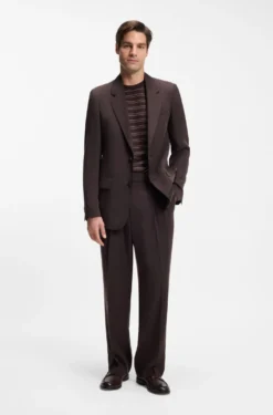 Oversized-fit trousers in draped twill