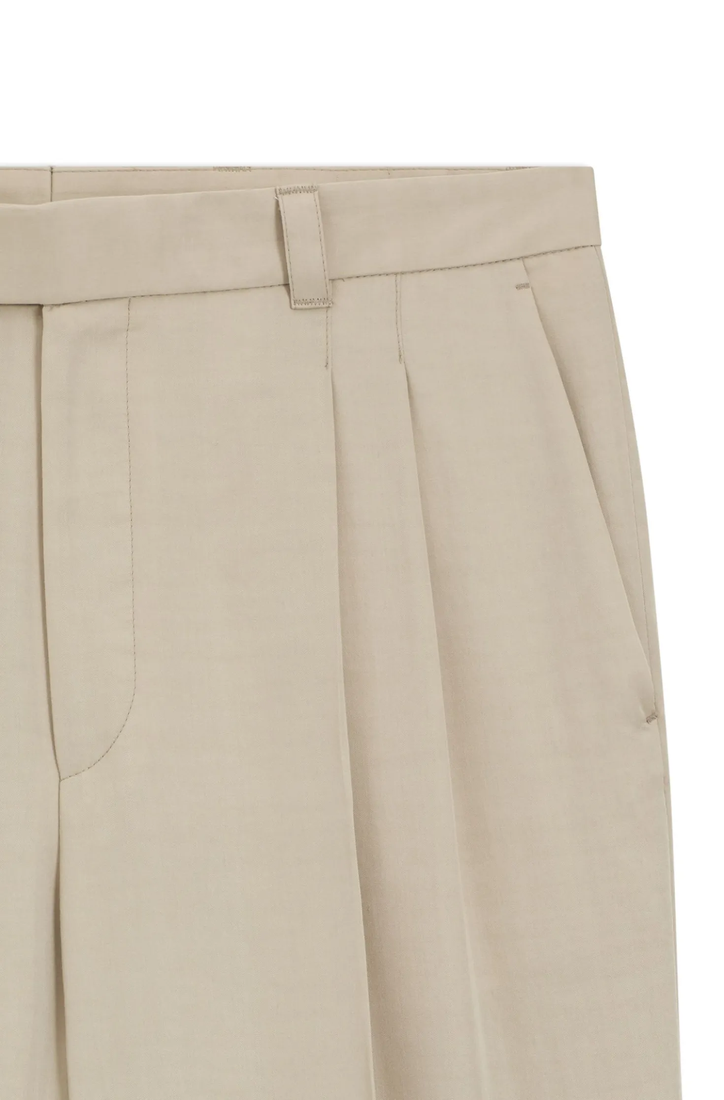 Oversized-fit trousers in draped twill
