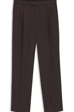 Oversized-fit trousers in stretch cotton with double pleats