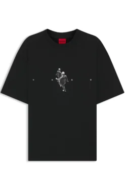 Oversized-fit T-shirt in cotton jersey with graphic artwork