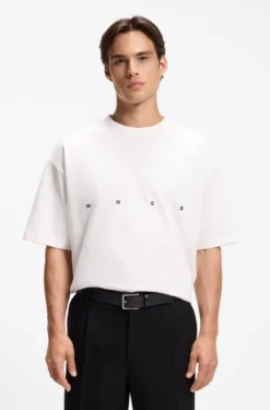 Oversize-fit cotton T-shirt with bold printed logo