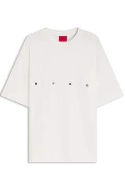 Oversize-fit cotton T-shirt with bold printed logo
