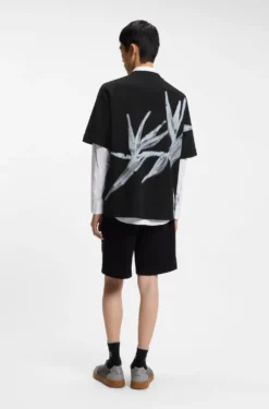 Oversize-fit cotton T-shirt with bold printed logo