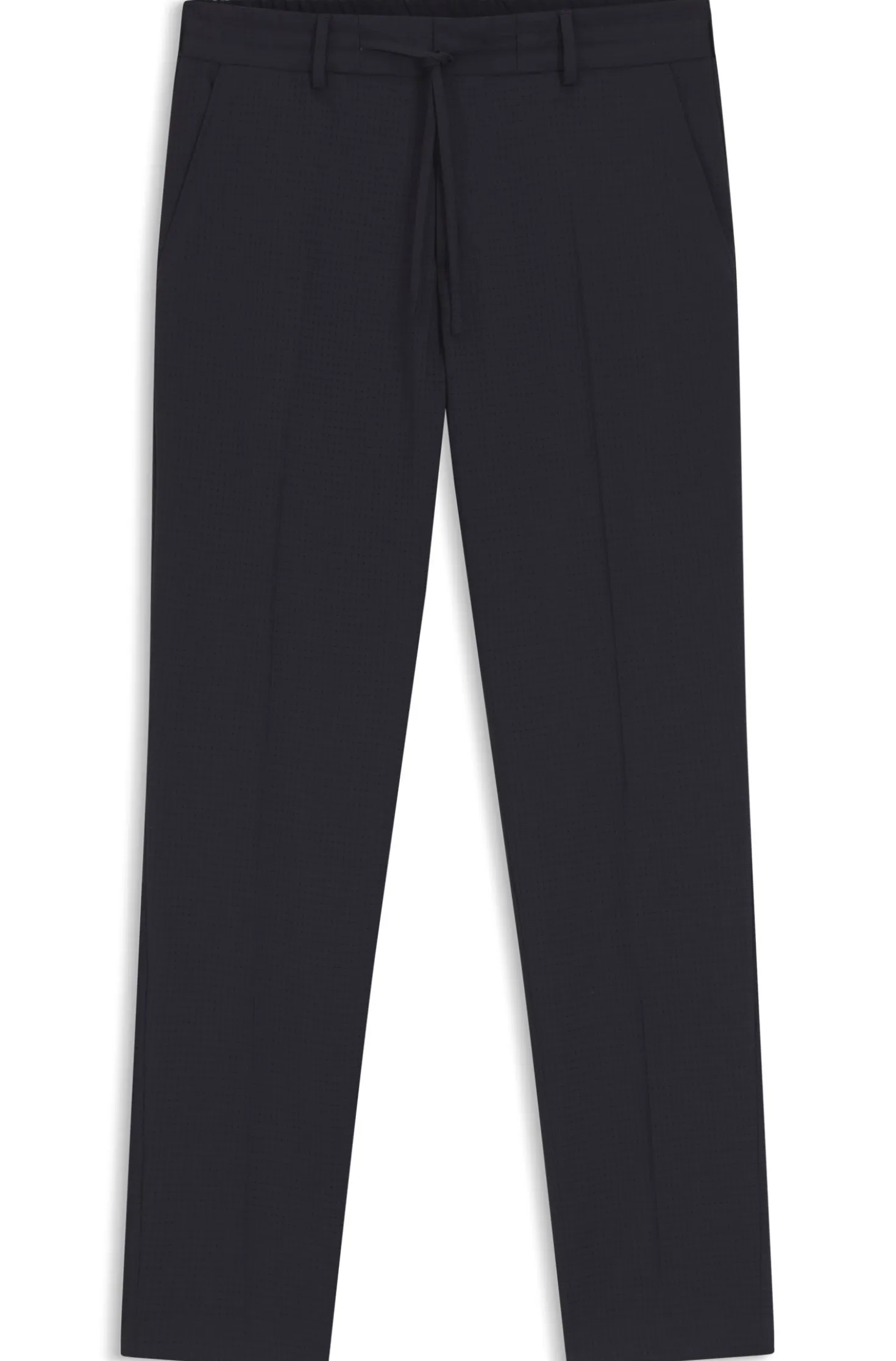 Packable slim-fit trousers in a washable wool blend
