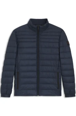 Packable water-repellent padded jacket with logo badge