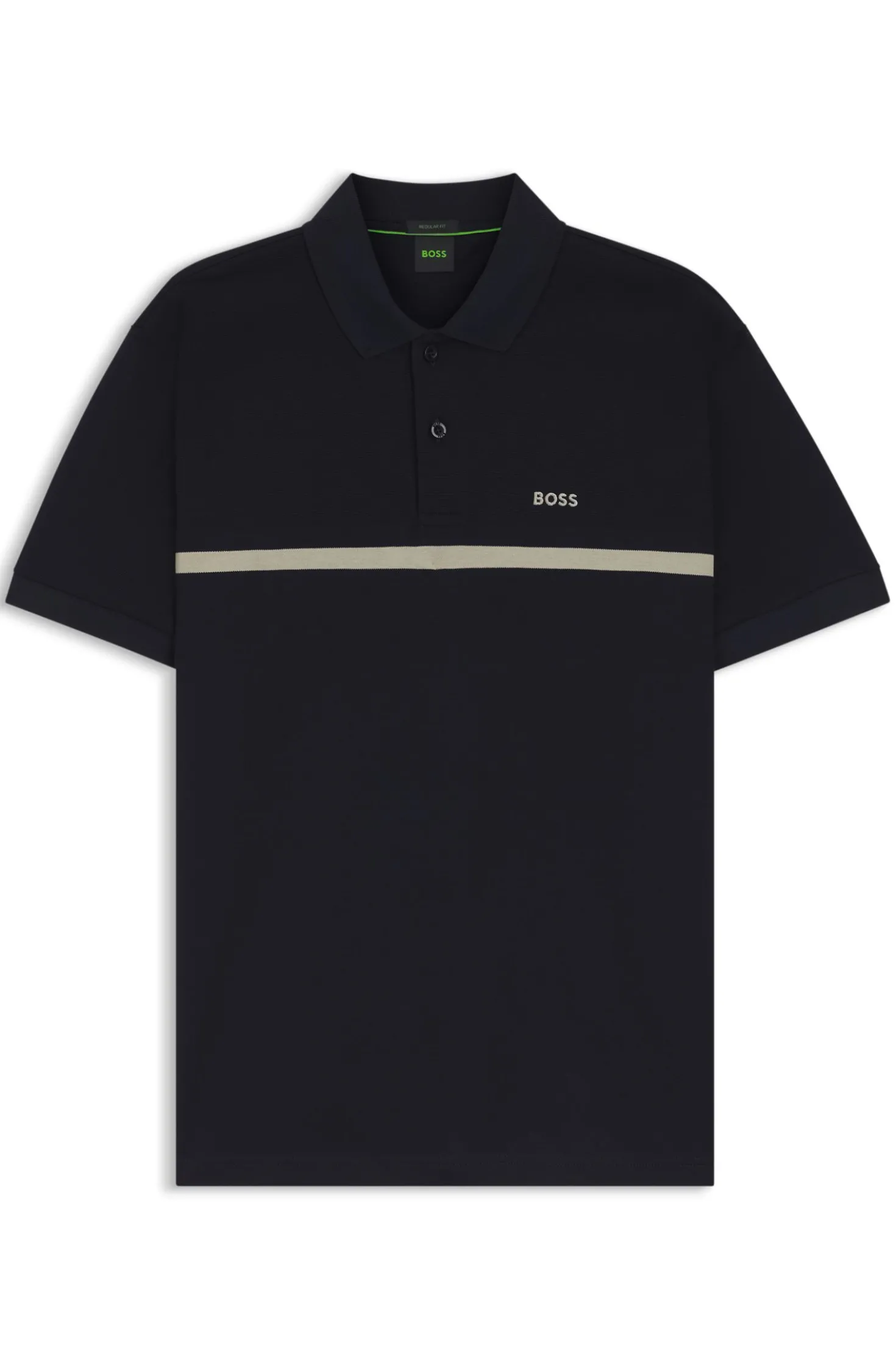 Paddy polo shirt in cotton with horizontal stripe