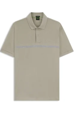 Paddy polo shirt in cotton with horizontal stripe