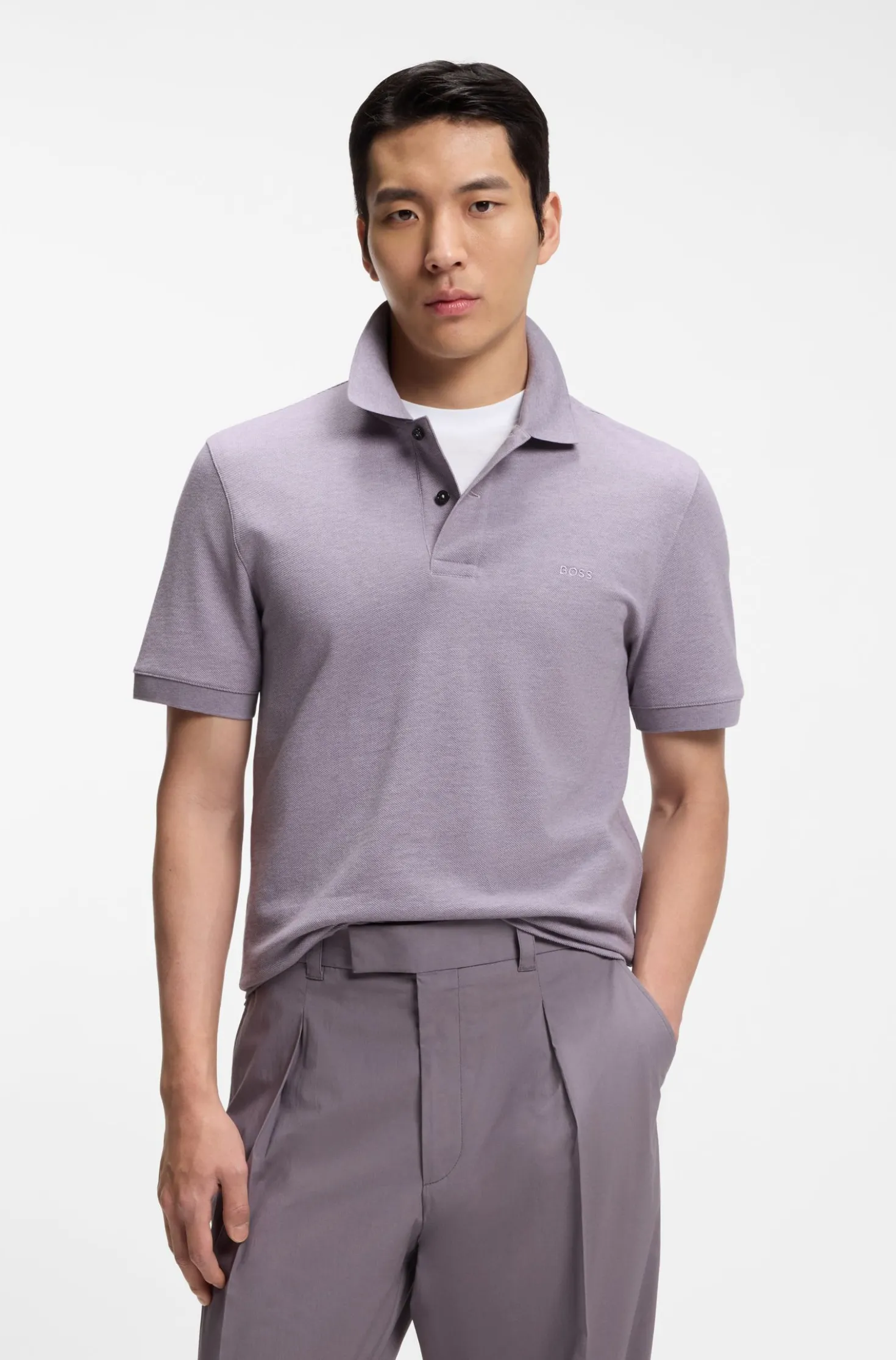 Pallas polo shirt in cotton piqué with embroidered logo