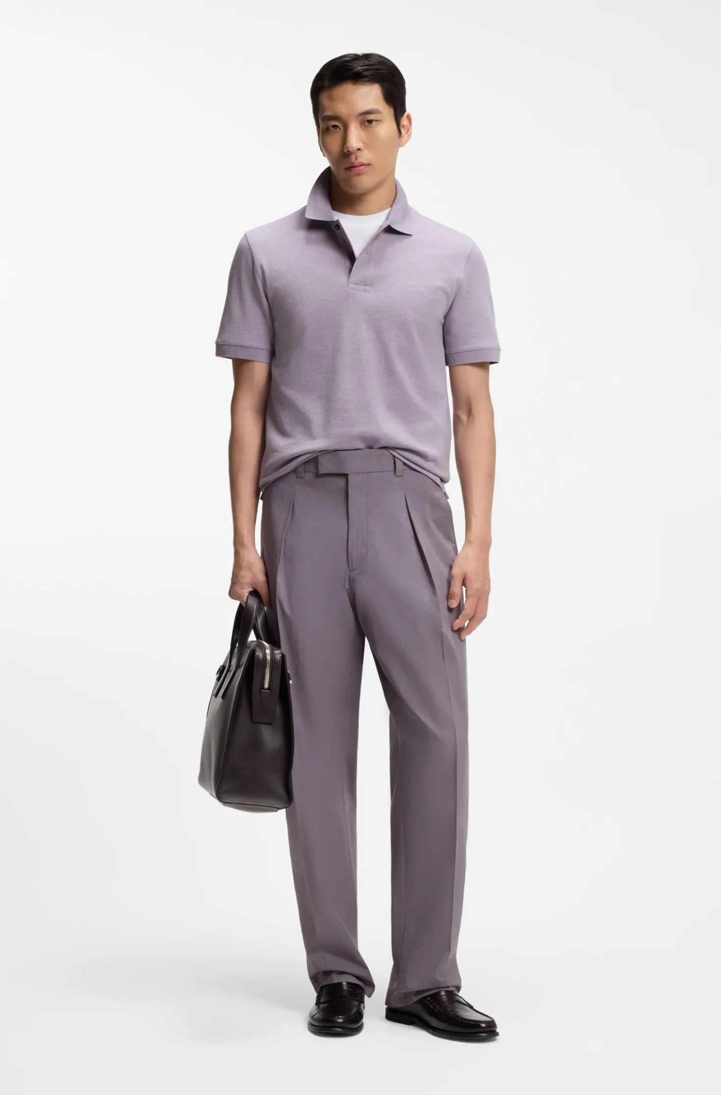 Pallas polo shirt in cotton piqué with embroidered logo