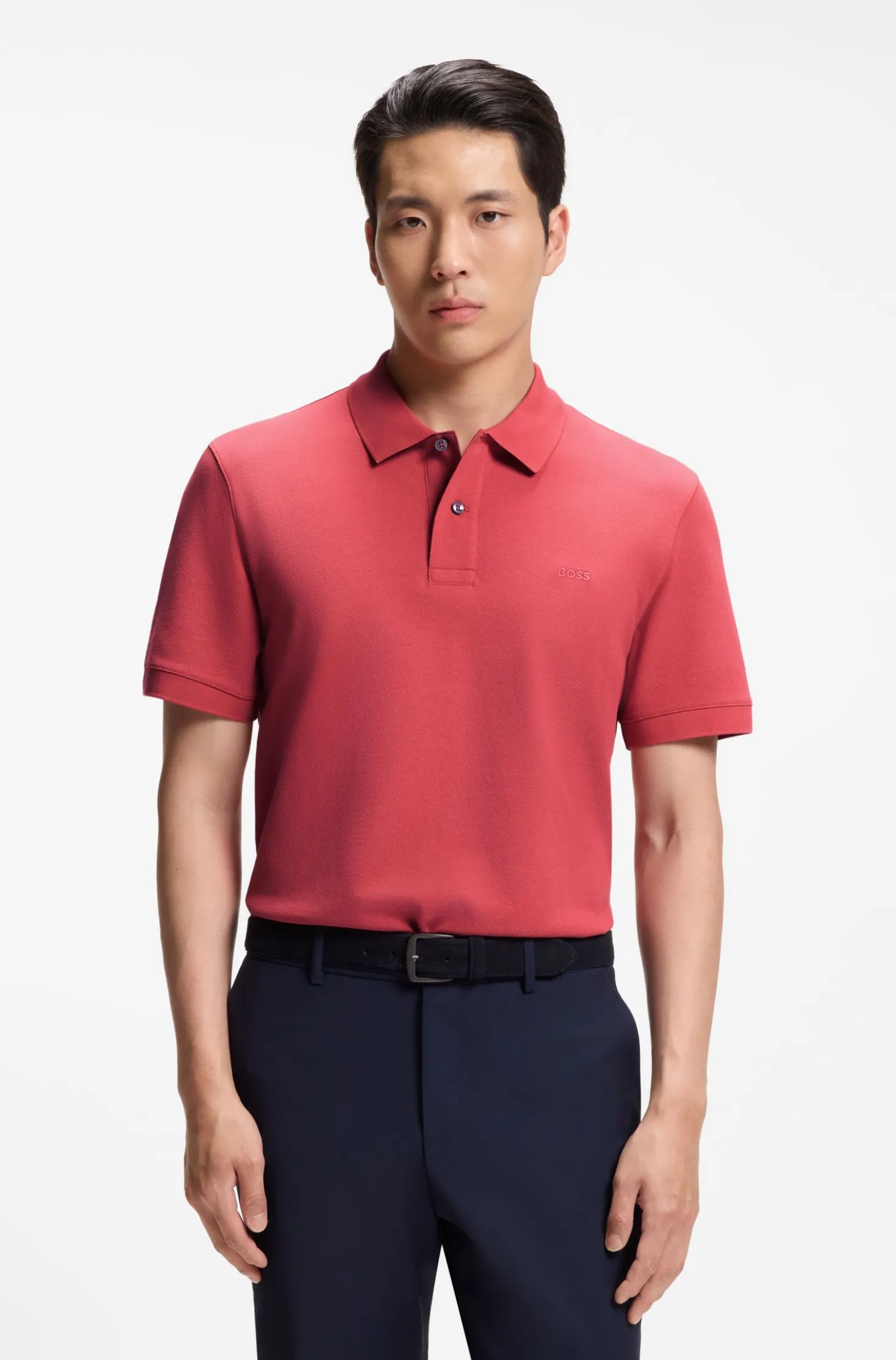Pallas polo shirt in cotton piqué with embroidered logo