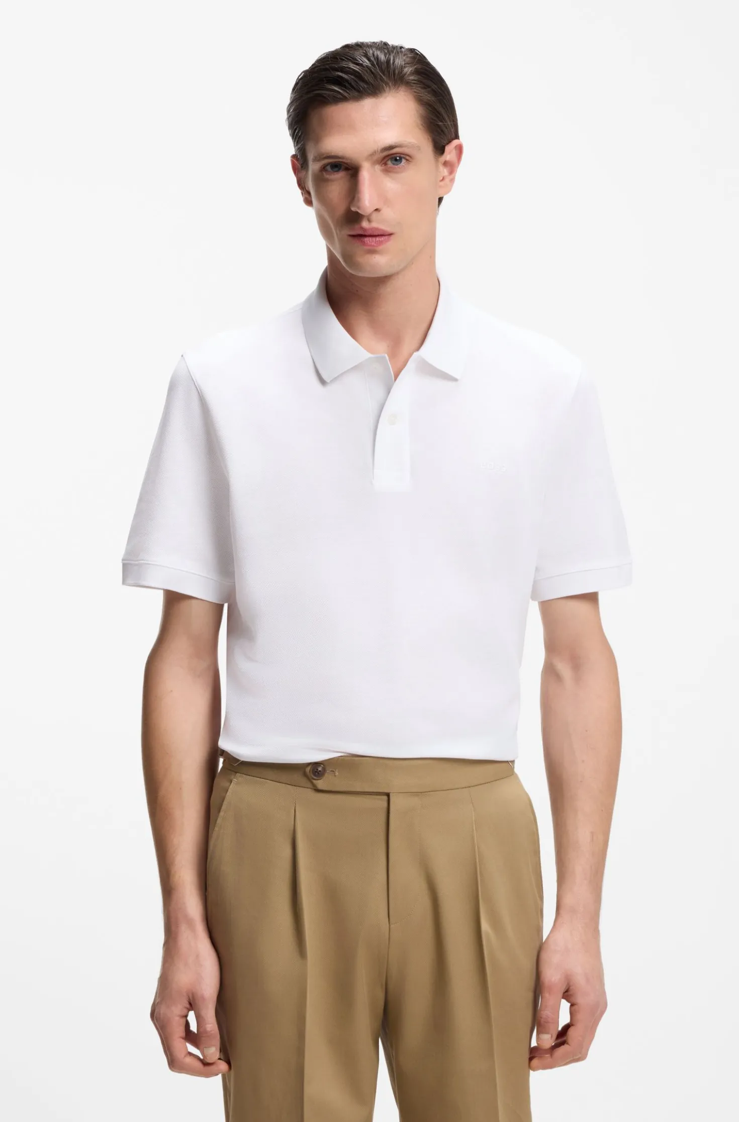 Pallas polo shirt in cotton piqué with embroidered logo
