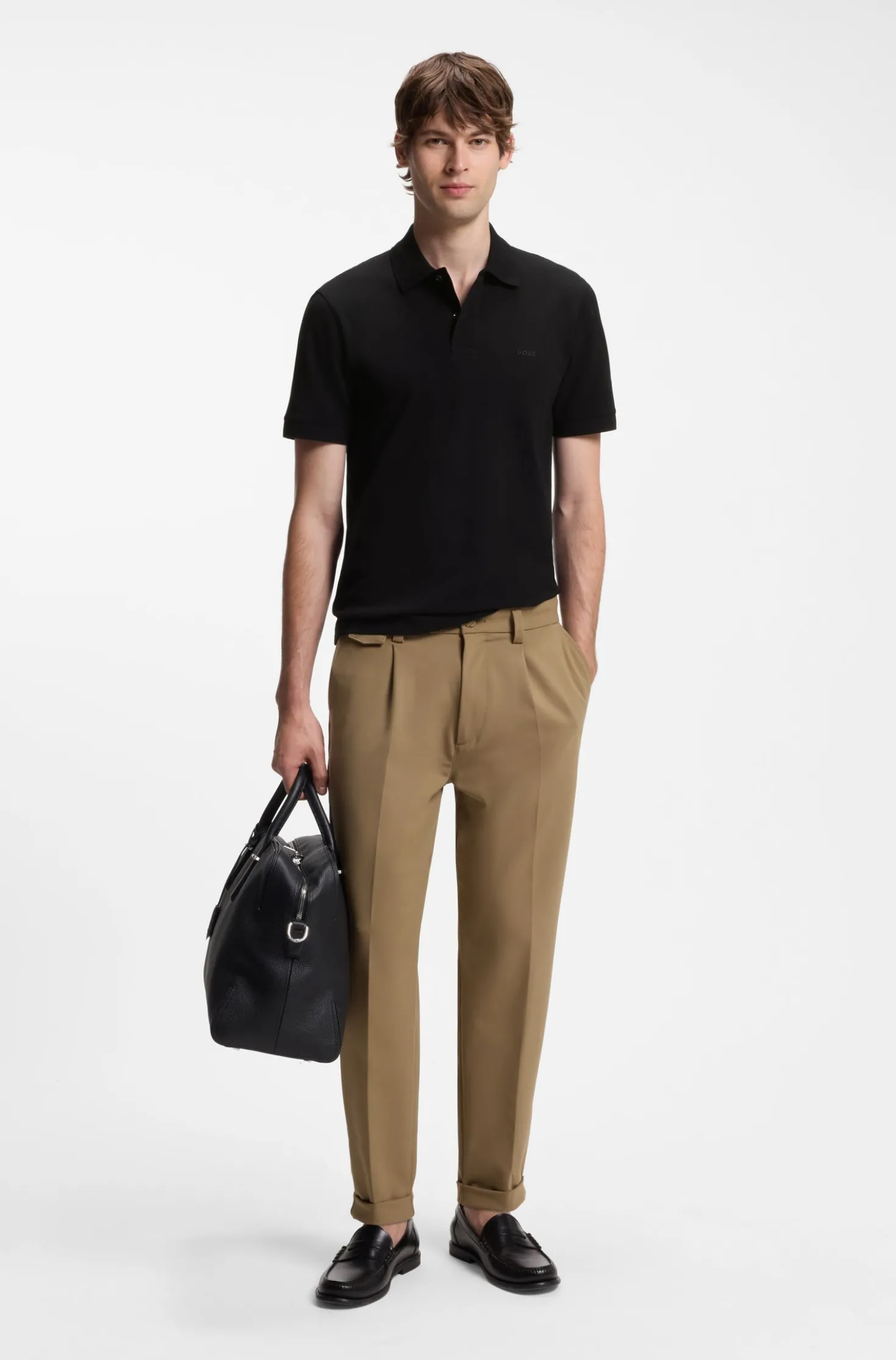 Pallas polo shirt in cotton piqué with embroidered logo