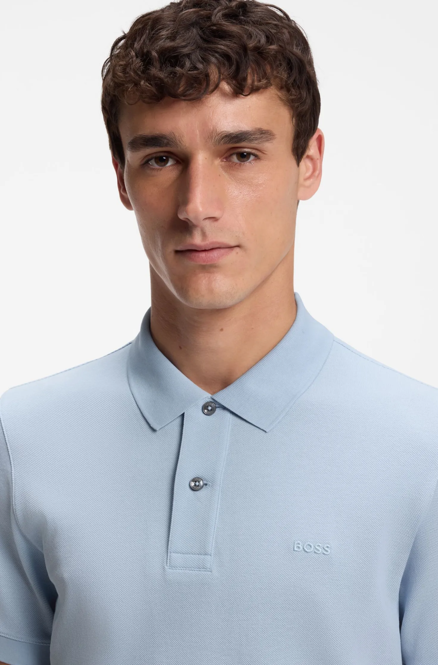 Pallas polo shirt in cotton piqué with embroidered logo