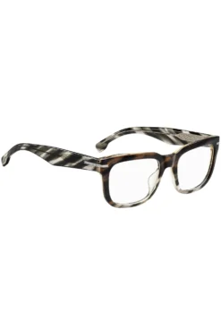 Patterned-acetate optical frames with temple logo