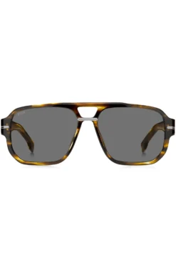 Patterned-acetate sunglasses with silver-tone details