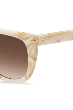 Patterned-acetate sunglasses with gold-tone hardware