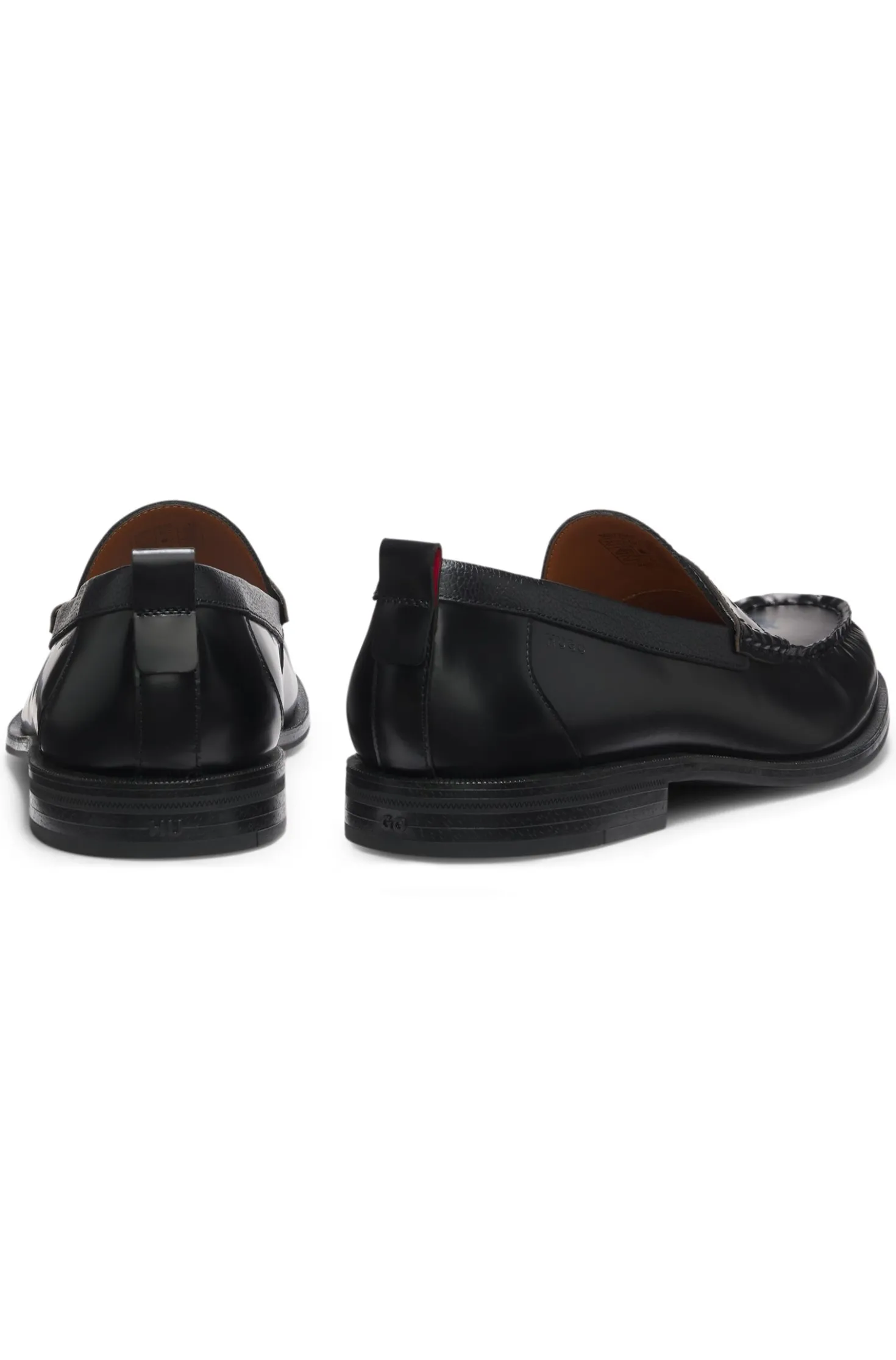 Penny loafers in brush-off leather