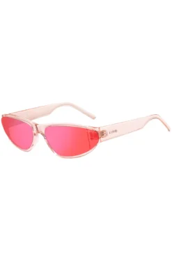 Pink-acetate sunglasses with tonal lenses