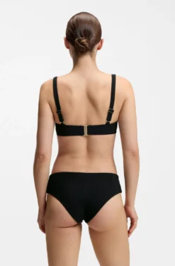 Plissé bandeau bikini top with Double B monogram