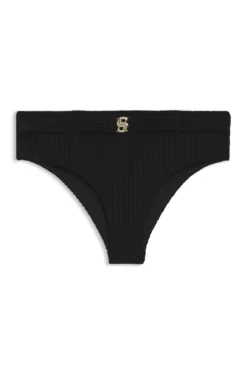 Plissé bikini bottoms with Double B monogram