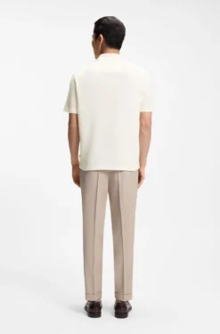 Polo shirt in Italian-made cotton and linen