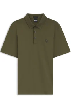 Polo shirt in mercerised cotton with Double B monogram