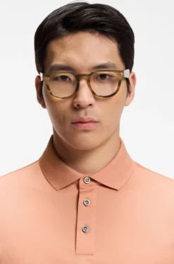 Polo shirt in mercerised cotton