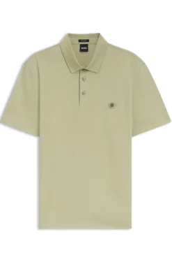 Polo shirt in mercerised cotton with Double B monogram
