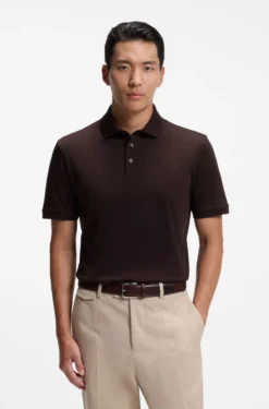 Polo shirt in mercerised cotton