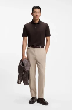 Polo shirt in mercerised cotton