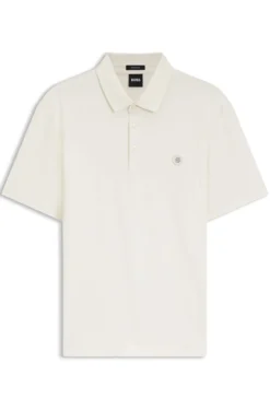 Polo shirt in mercerised cotton with Double B monogram