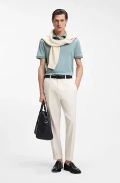 Polo shirt in mercerised cotton