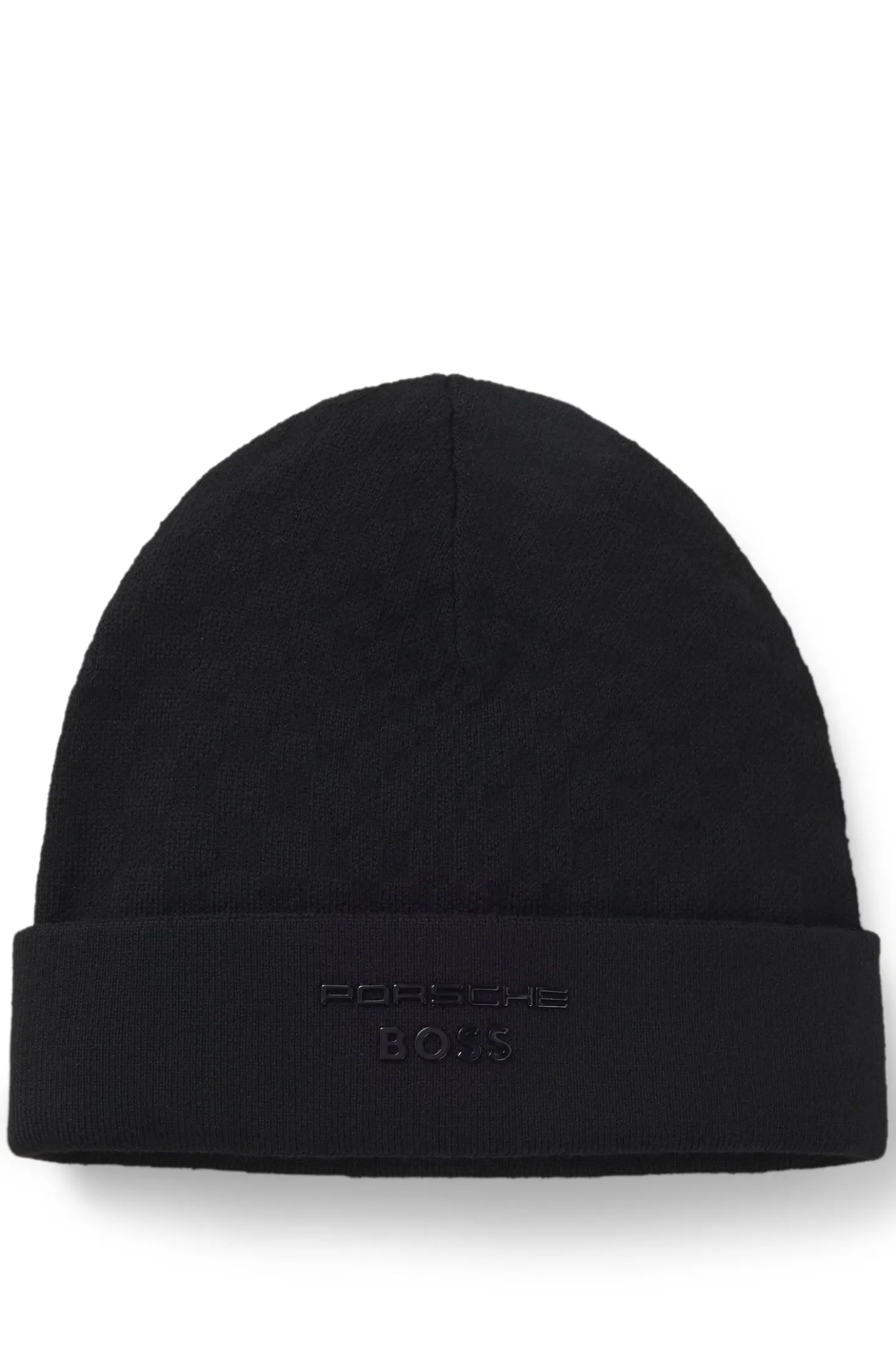 Porsche x BOSS beanie hat with Pasha check