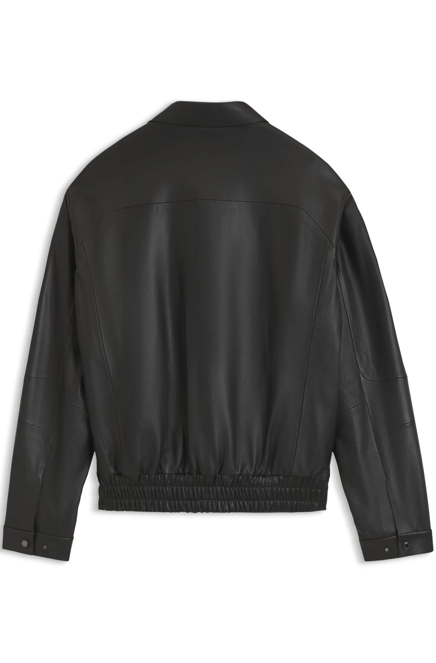 Porsche x BOSS leather jacket with concealed magnetic closure