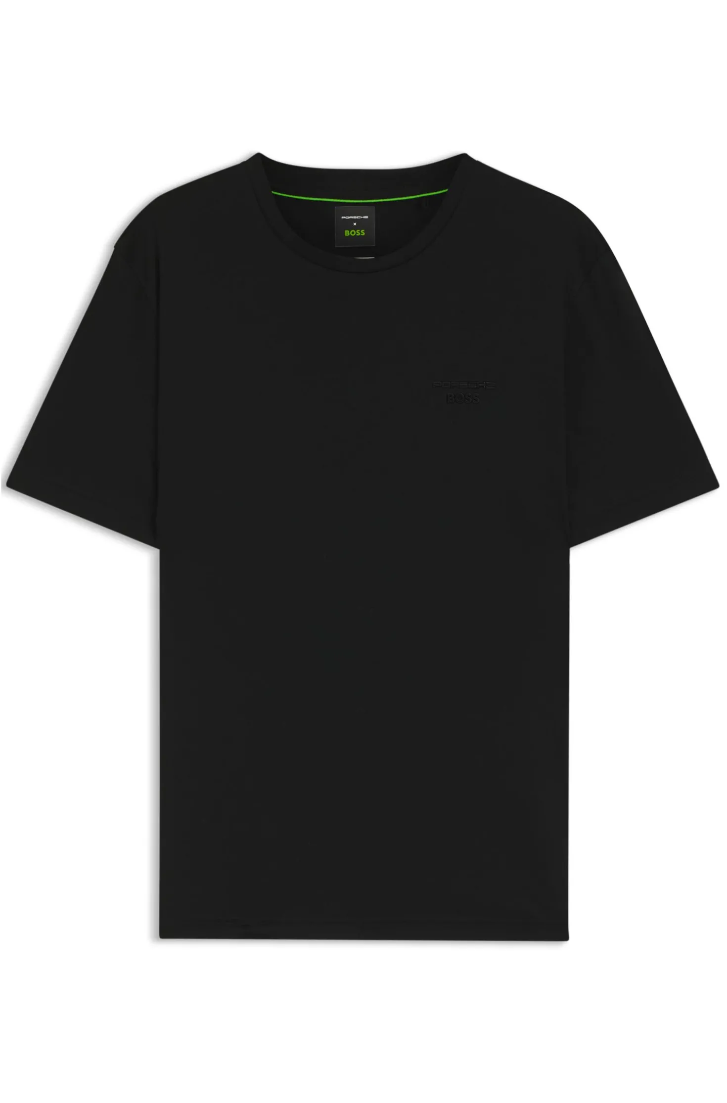 Porsche x BOSS mercerised-cotton T-shirt with reflective branding