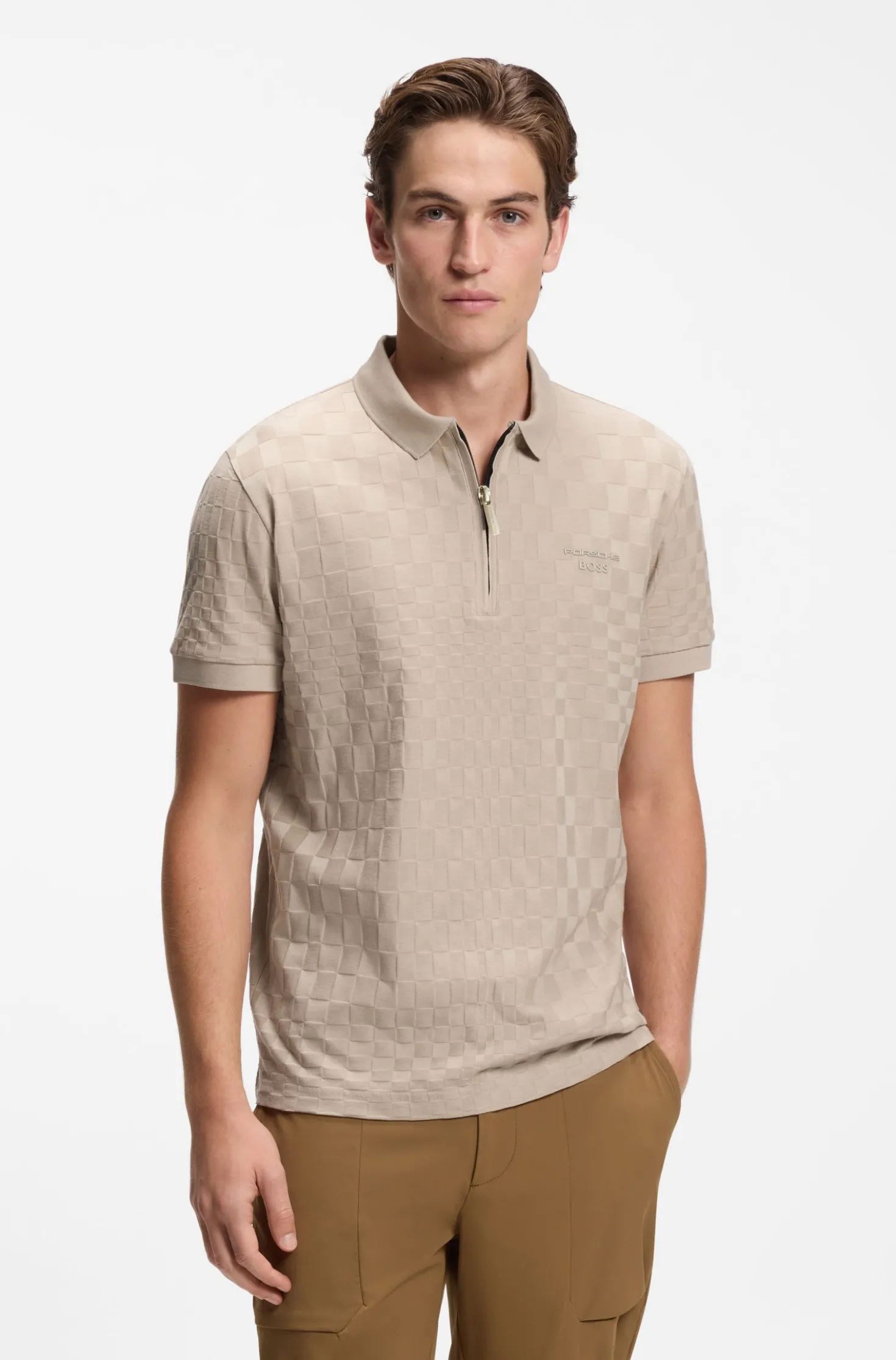 Porsche x BOSS polo shirt with Pasha pattern