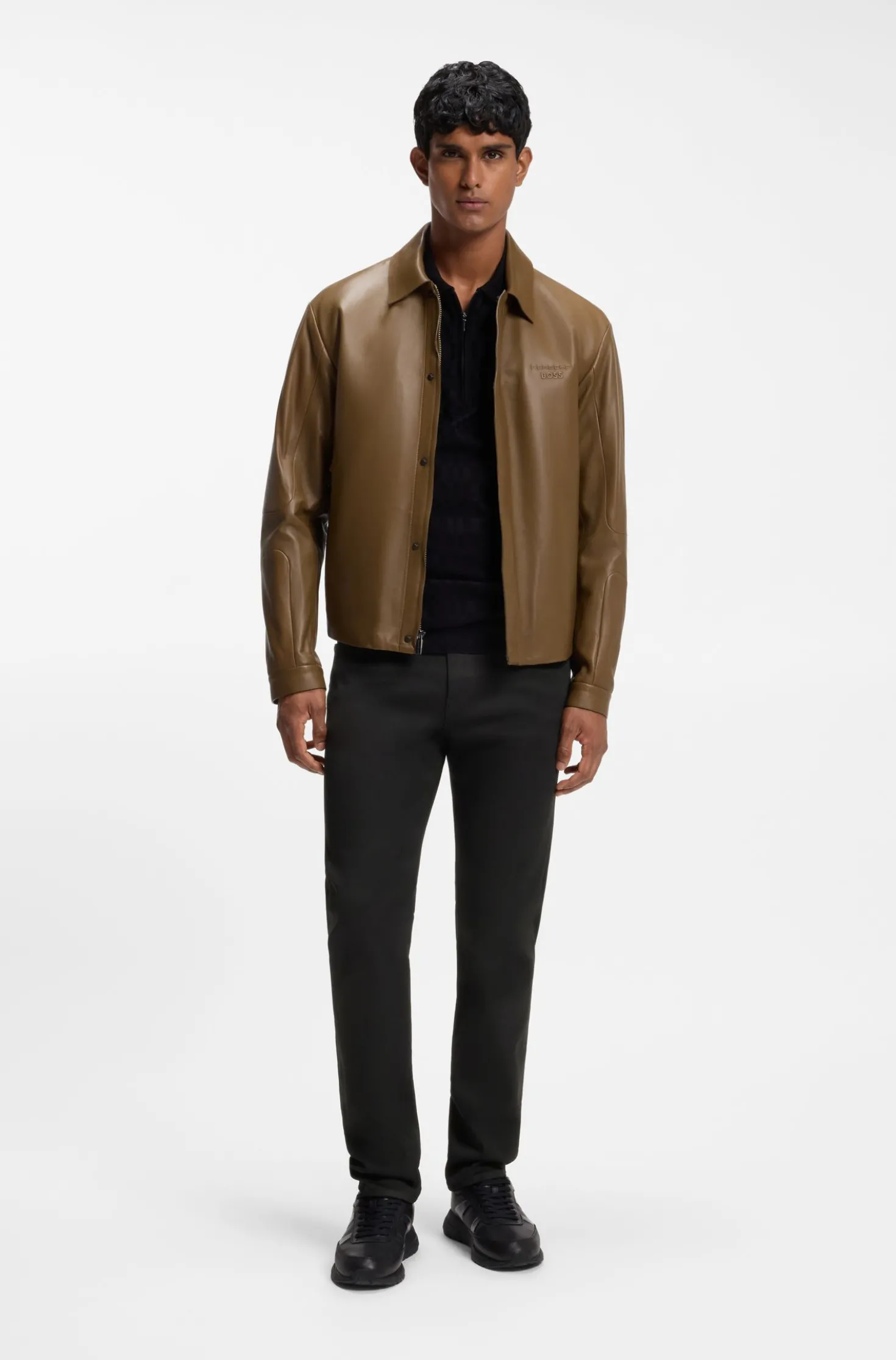 Porsche x BOSS tapered-fit trousers in stretch denim