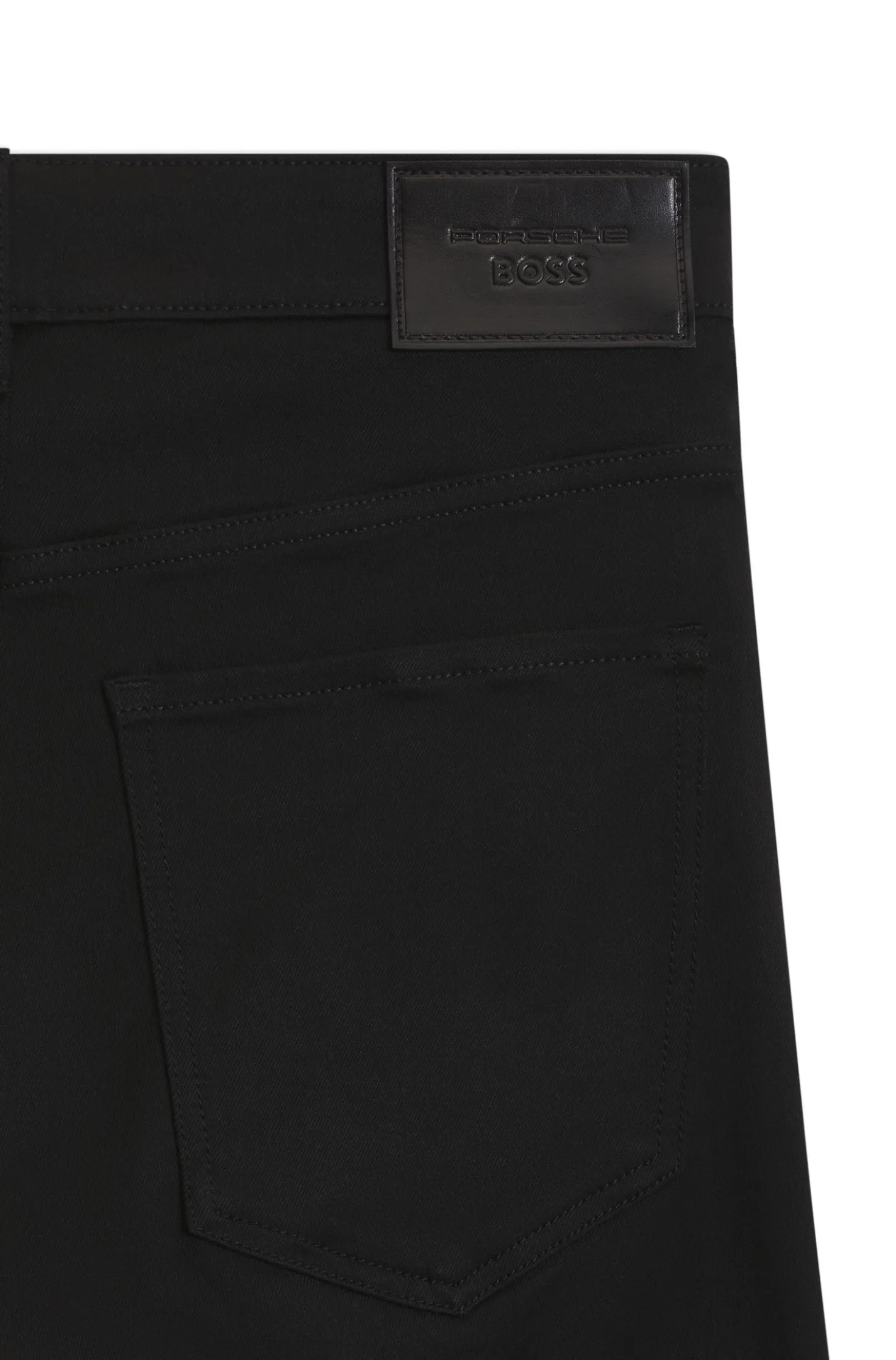 Porsche x BOSS tapered-fit trousers in stretch denim