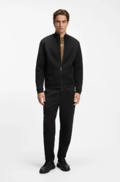 Porsche x BOSS zip-up sweatshirt with Pasha-check jacquard