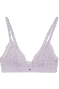 Premium lace bralette with mesh pleating