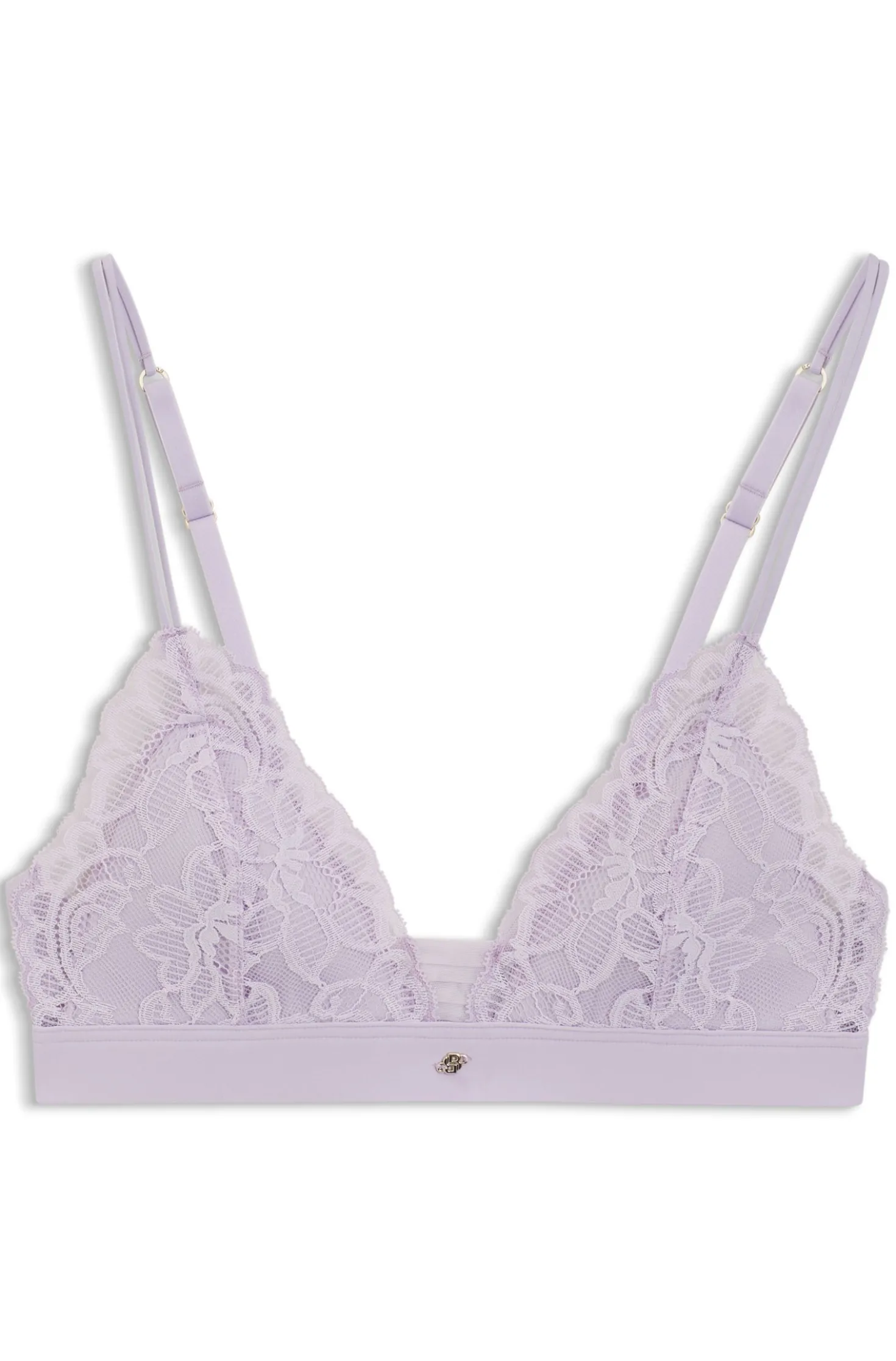 Premium lace bralette with mesh pleating