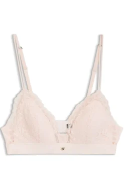 Premium lace bralette with mesh pleating