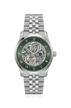 Principle Stainless-steel automatic watch with skeleton dial