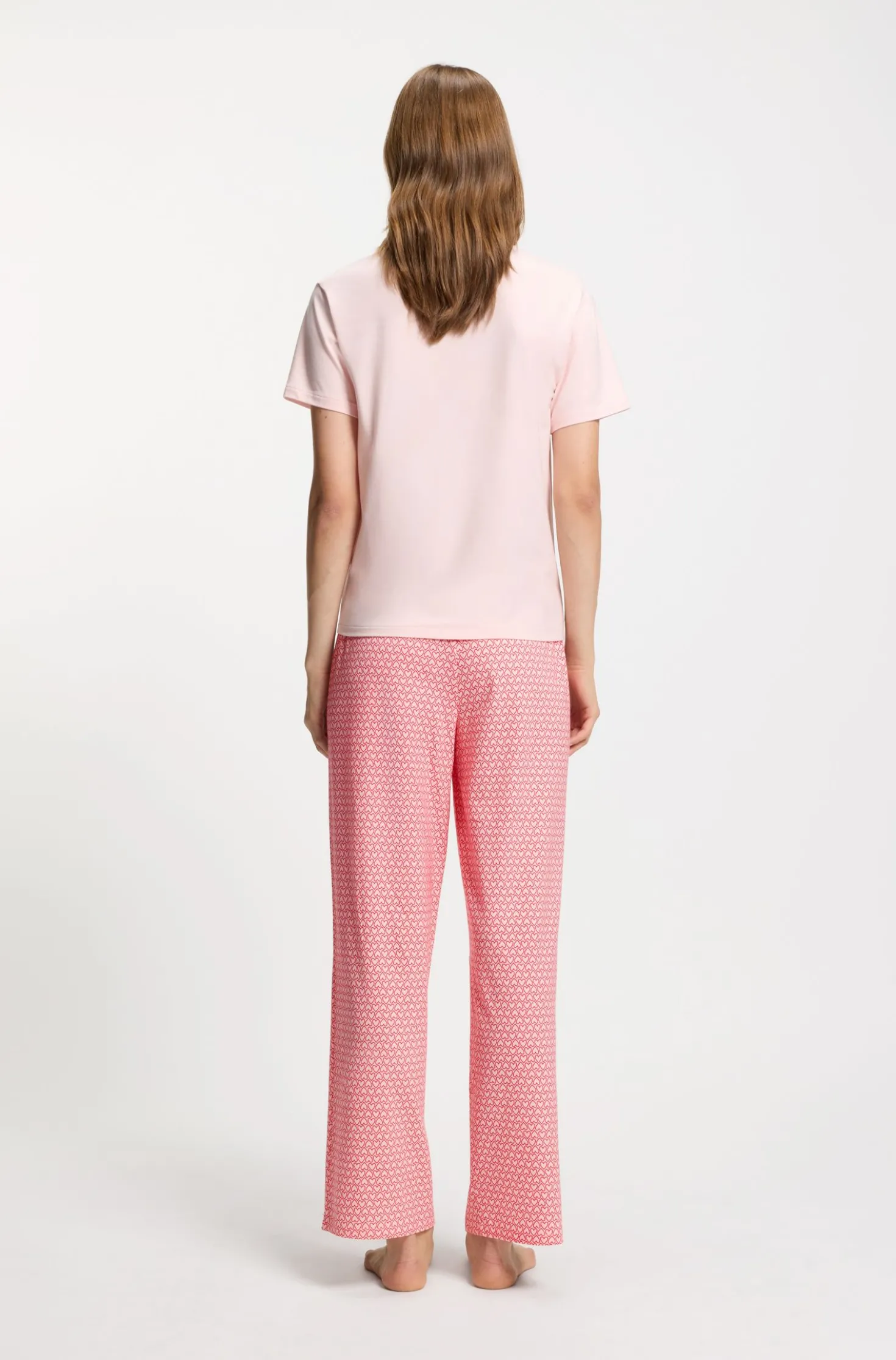 Printed pyjama bottoms in stretch modal and cotton