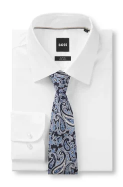 Pure-silk tie with paisley print