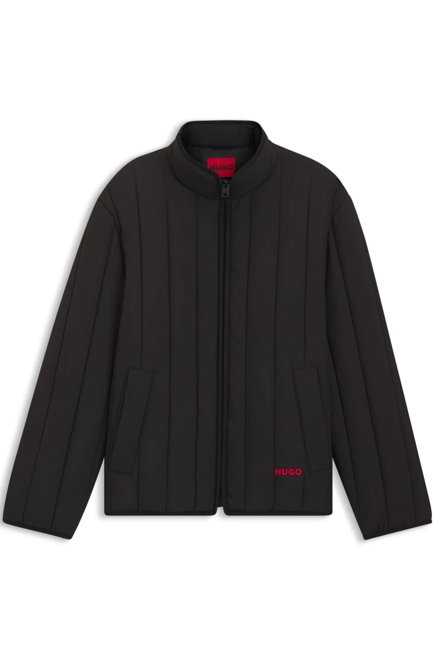 Quilted jacket with logo detail