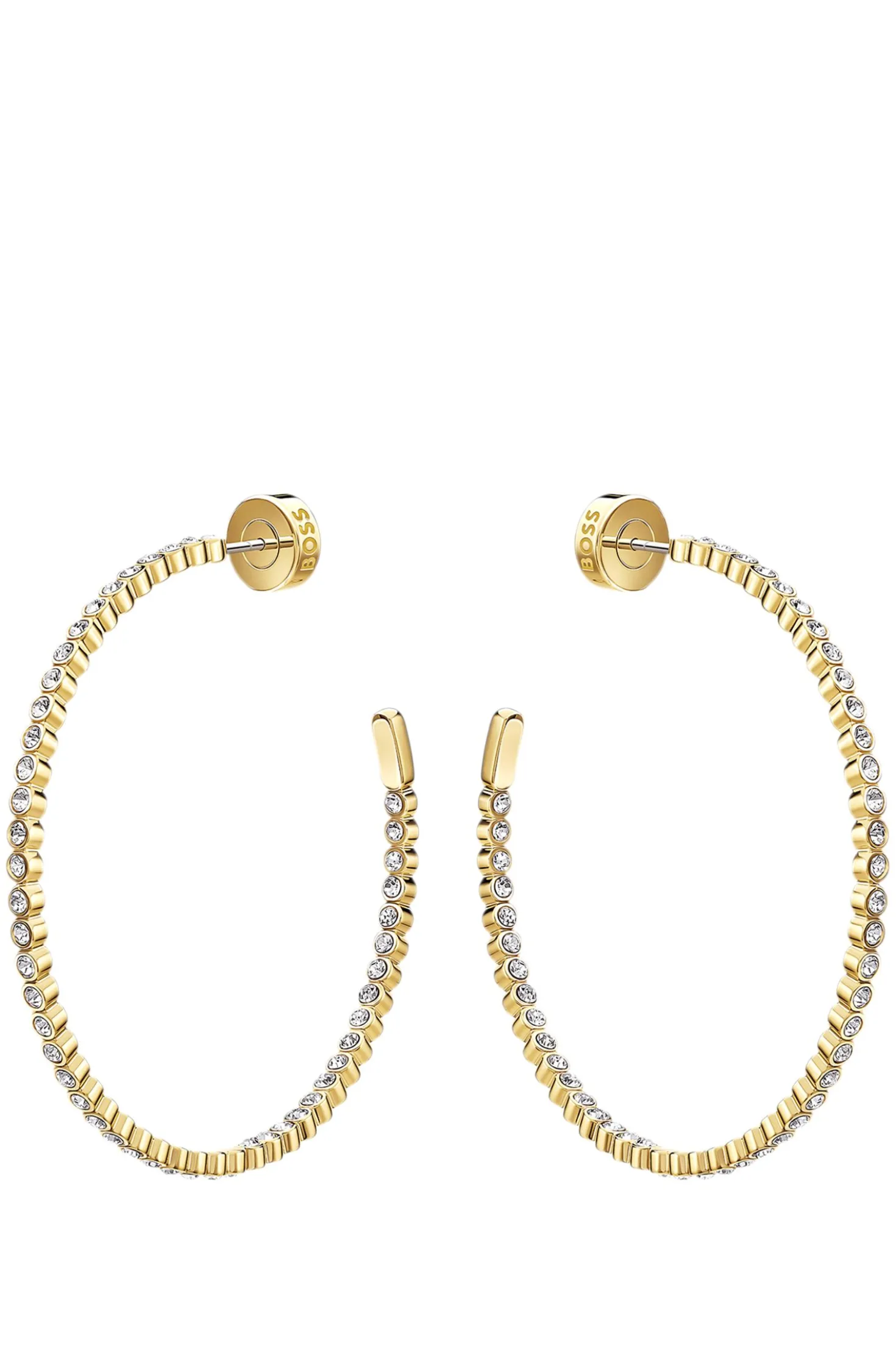 Refined earrings with signature branding